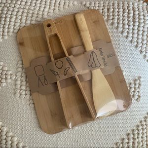 Bamboo serving set - new and still wrapped